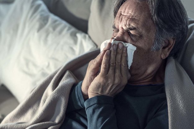 man facing health conditions