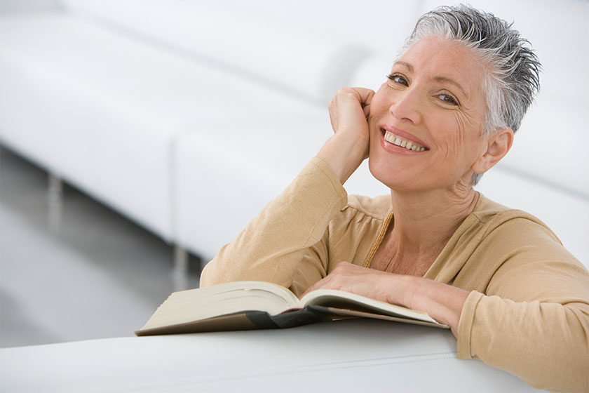 Woman reading book Woman reading book