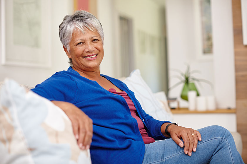 Relaxing during my retirement. Portrait of an attractive senior woman enjoying a relaxing day at home