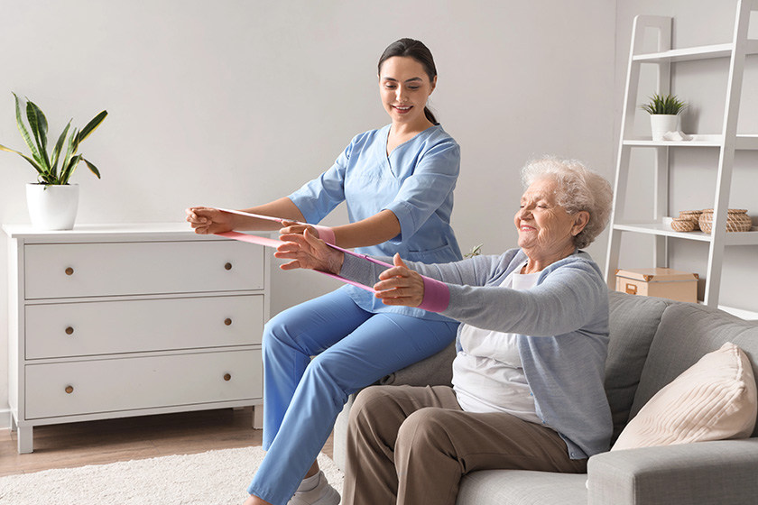 Senior-woman-and-physical-therapist-with-stretching. Senior-woman-and-physical-therapist-with-stretching.